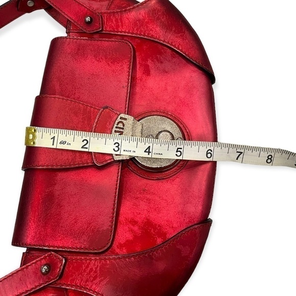 FENDI Authentic Metallic Red Leather Baguette Compilation - Picture 9 of 17